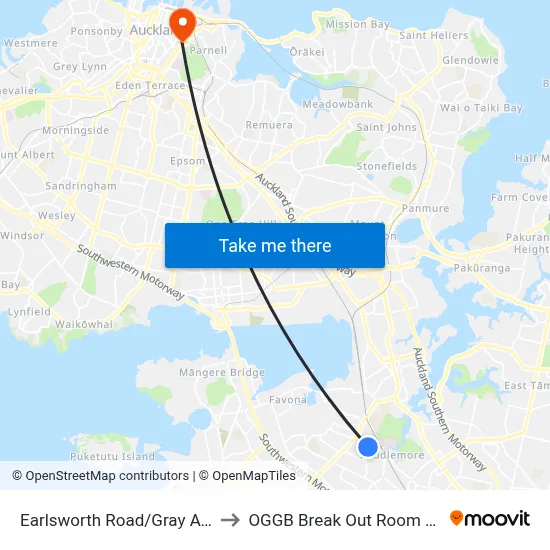 Earlsworth Road/Gray Avenue to OGGB Break Out Room Level3 map