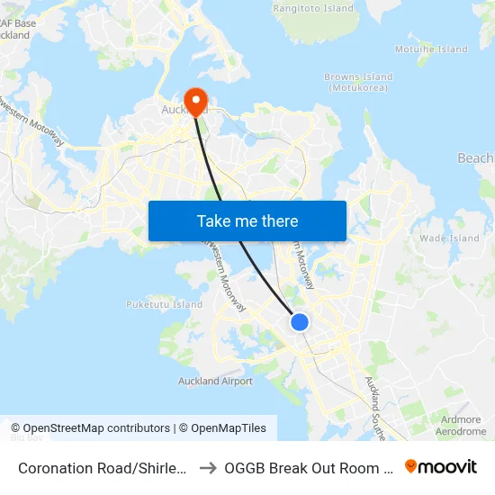 Coronation Road/Shirley Road to OGGB Break Out Room Level3 map