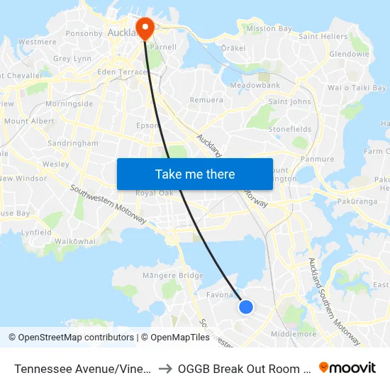Tennessee Avenue/Vine Street to OGGB Break Out Room Level3 map