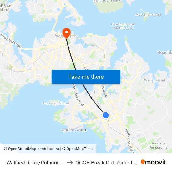 Wallace Road/Puhinui Road to OGGB Break Out Room Level3 map