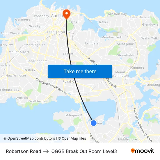 Robertson Road to OGGB Break Out Room Level3 map