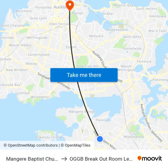 Mangere Baptist Church to OGGB Break Out Room Level3 map