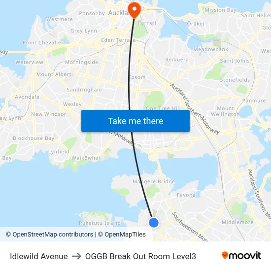 Idlewild Avenue to OGGB Break Out Room Level3 map