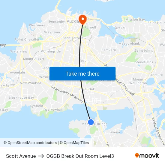 Scott Avenue to OGGB Break Out Room Level3 map