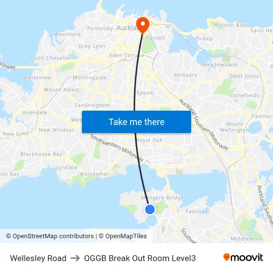 Wellesley Road to OGGB Break Out Room Level3 map