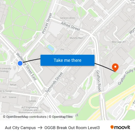 Aut City Campus to OGGB Break Out Room Level3 map