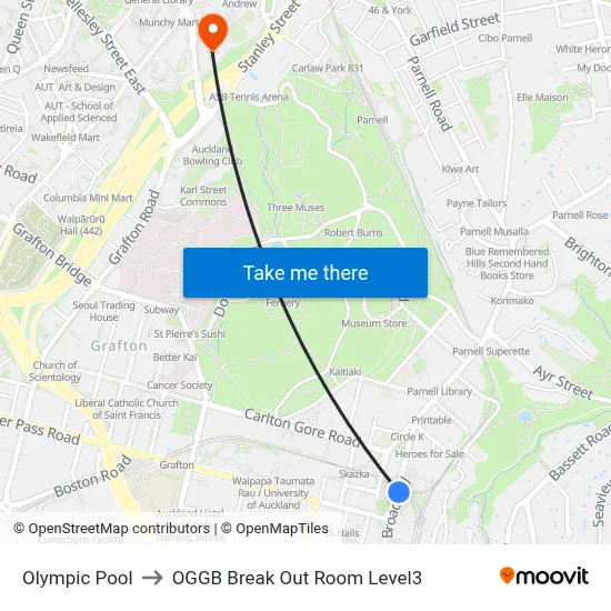 Olympic Pool to OGGB Break Out Room Level3 map