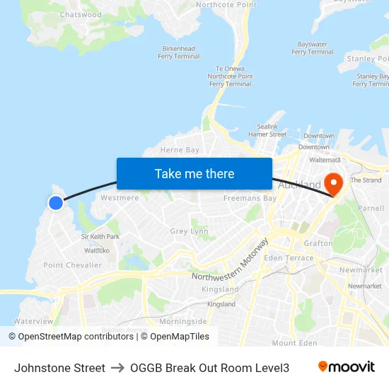 Johnstone Street to OGGB Break Out Room Level3 map