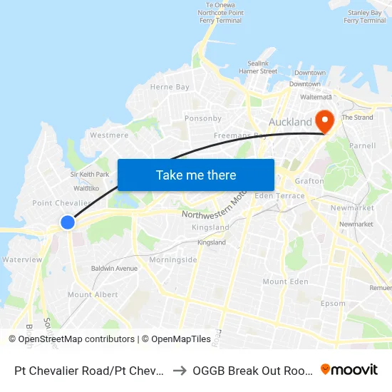 Pt Chevalier Road/Pt Chevalier Shops to OGGB Break Out Room Level3 map