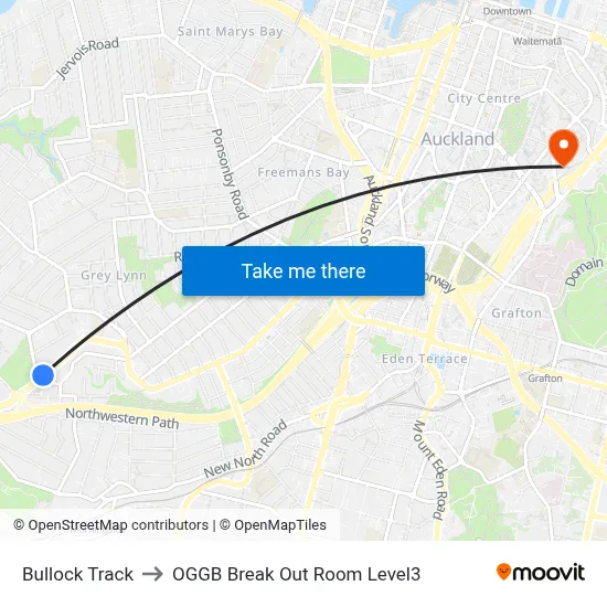 Bullock Track to OGGB Break Out Room Level3 map