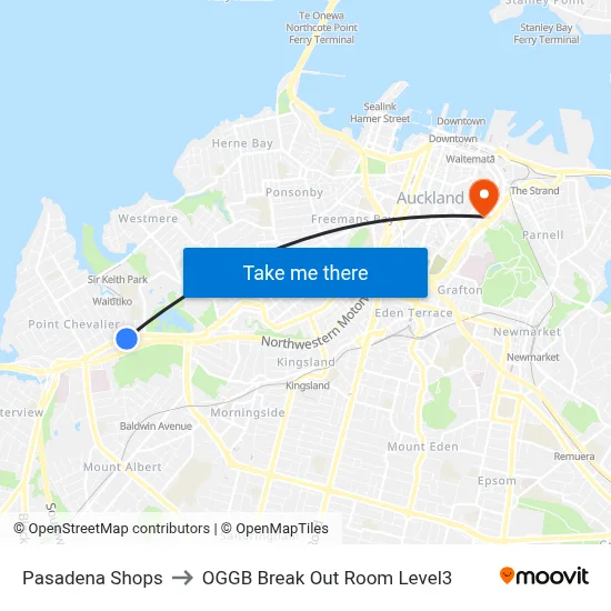 Pasadena Shops to OGGB Break Out Room Level3 map