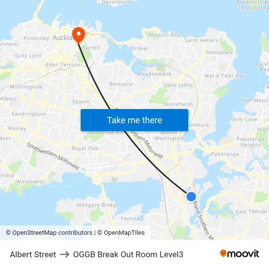 Albert Street to OGGB Break Out Room Level3 map