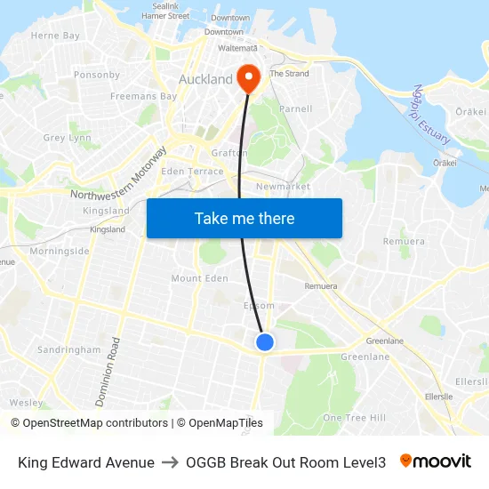 King Edward Avenue to OGGB Break Out Room Level3 map