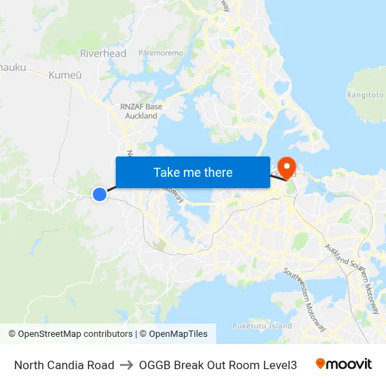 North Candia Road to OGGB Break Out Room Level3 map