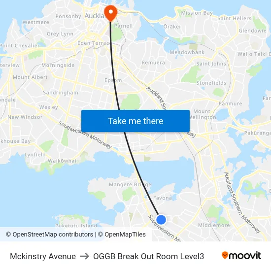 Mckinstry Avenue to OGGB Break Out Room Level3 map
