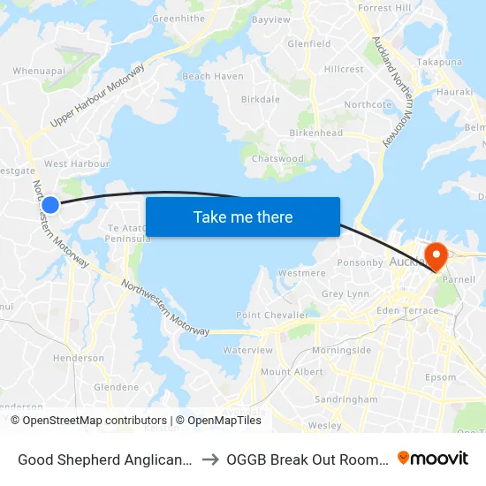 Good Shepherd Anglican Church to OGGB Break Out Room Level3 map