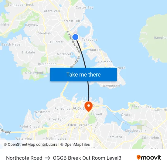 Northcote Road to OGGB Break Out Room Level3 map