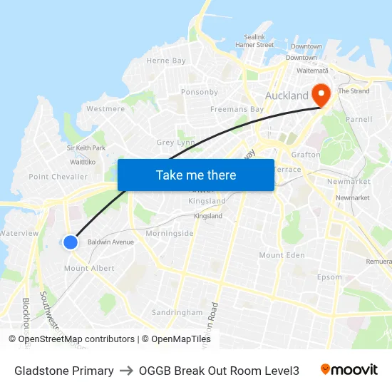 Gladstone Primary to OGGB Break Out Room Level3 map
