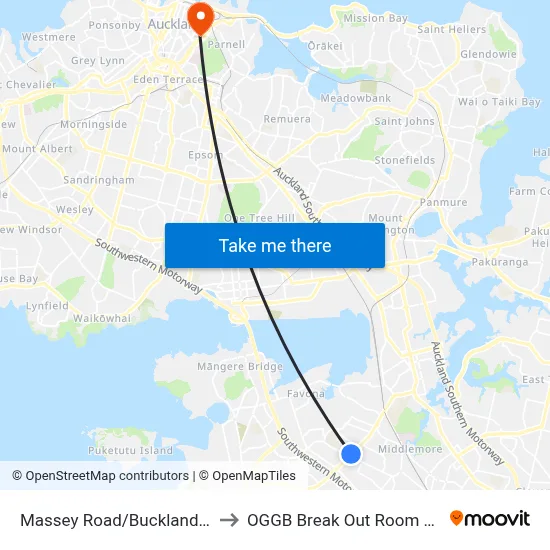 Massey Road/Buckland Road to OGGB Break Out Room Level3 map