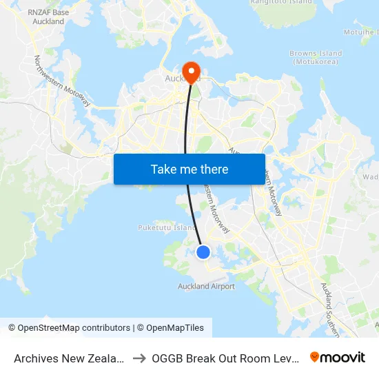 Archives New Zealand to OGGB Break Out Room Level3 map