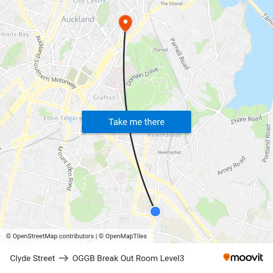 Clyde Street to OGGB Break Out Room Level3 map