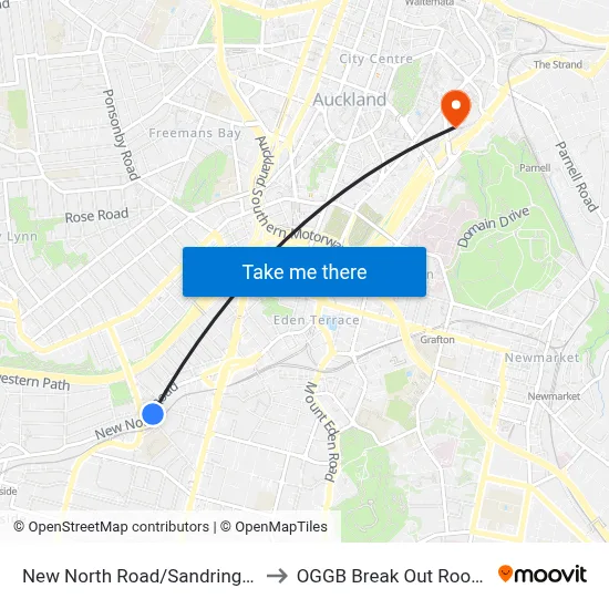 New North Road/Sandringham Road to OGGB Break Out Room Level3 map