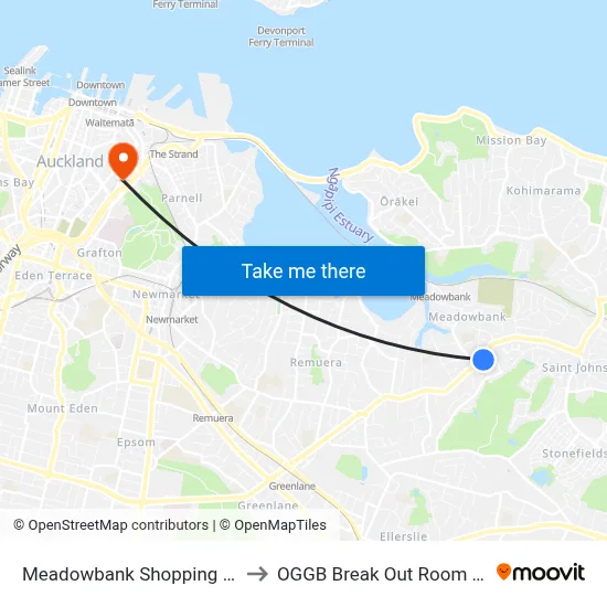 Meadowbank Shopping Centre to OGGB Break Out Room Level3 map
