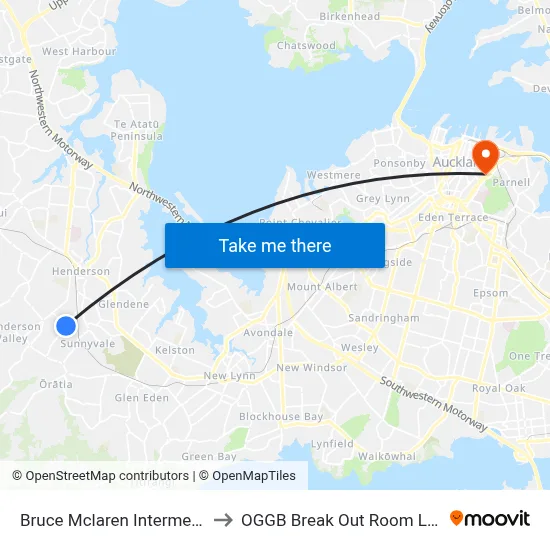 Bruce Mclaren Intermediate to OGGB Break Out Room Level3 map