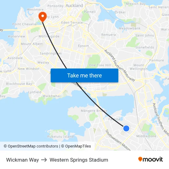 Wickman Way to Western Springs Stadium map