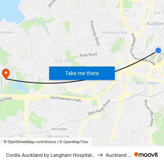 Cordis Auckland by Langham Hospitality Group to Auckland Zoo map