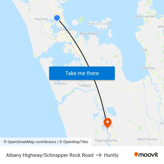 Albany Highway/Schnapper Rock Road to Huntly map