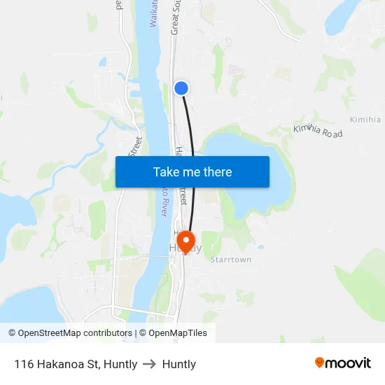 116 Hakanoa St, Huntly to Huntly map