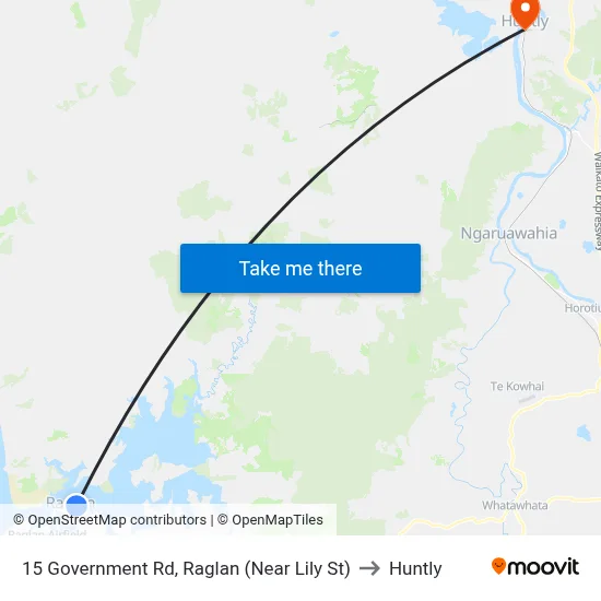 15 Government Rd, Raglan (Near Lily St) to Huntly map