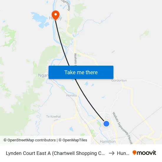 Lynden Court East A (Chartwell Shopping Centre) to Huntly map