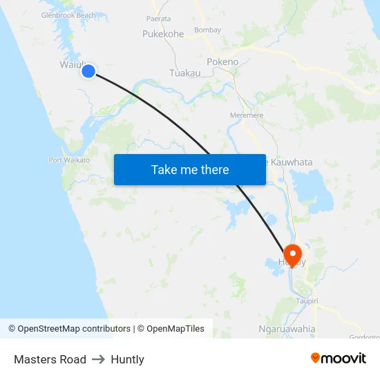 Masters Road to Huntly map