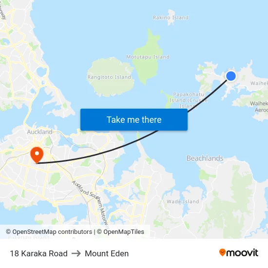 18 Karaka Road to Mount Eden map