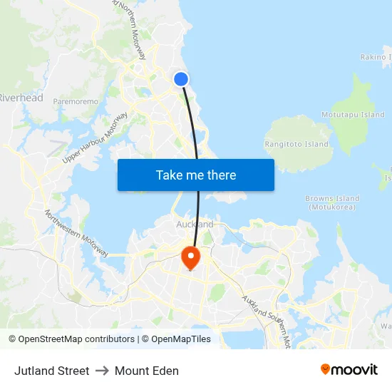 Jutland Street to Mount Eden map