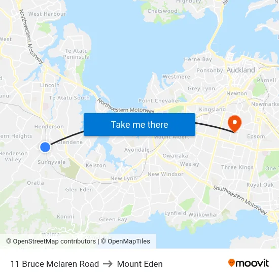 11 Bruce Mclaren Road to Mount Eden map