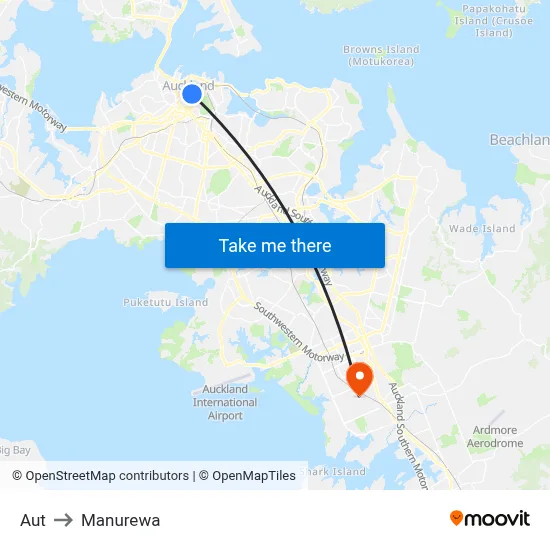 Aut to Manurewa map