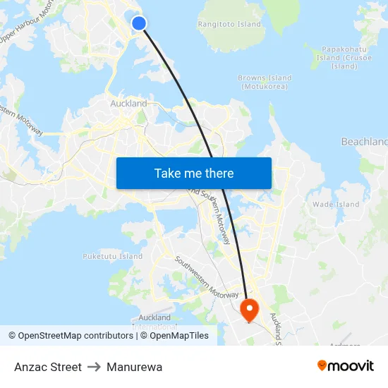 Anzac Street to Manurewa map