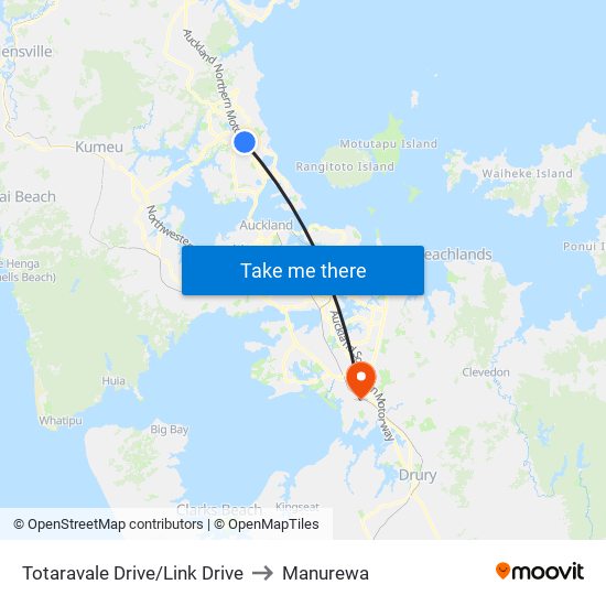 Totaravale Drive/Link Drive to Manurewa map