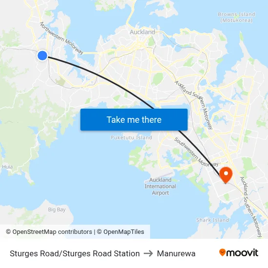Sturges Road/Sturges Road Station to Manurewa map