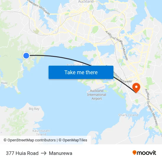 377 Huia Road to Manurewa map