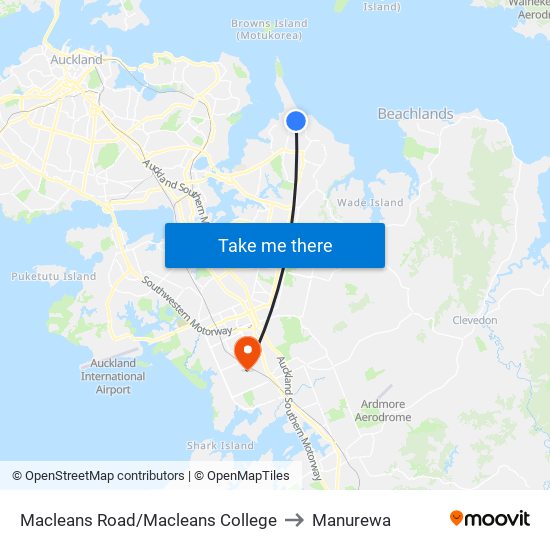 Macleans Road/Macleans College to Manurewa map