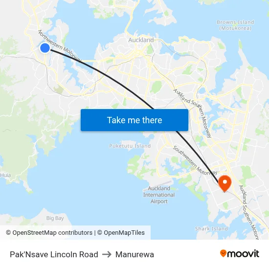 Pak'Nsave Lincoln Road to Manurewa map