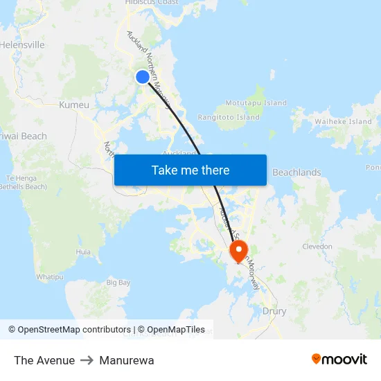The Avenue to Manurewa map