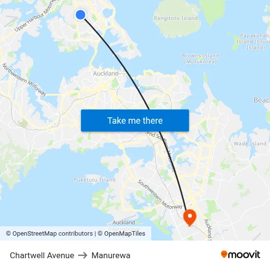 Chartwell Avenue to Manurewa map