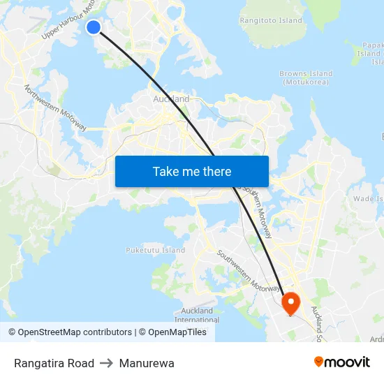 Rangatira Road to Manurewa map