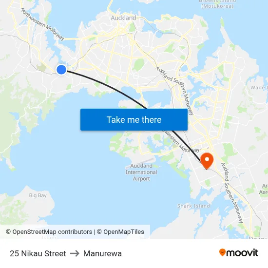 25 Nikau Street to Manurewa map