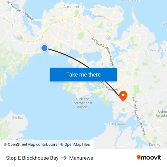 Stop E Blockhouse Bay to Manurewa map